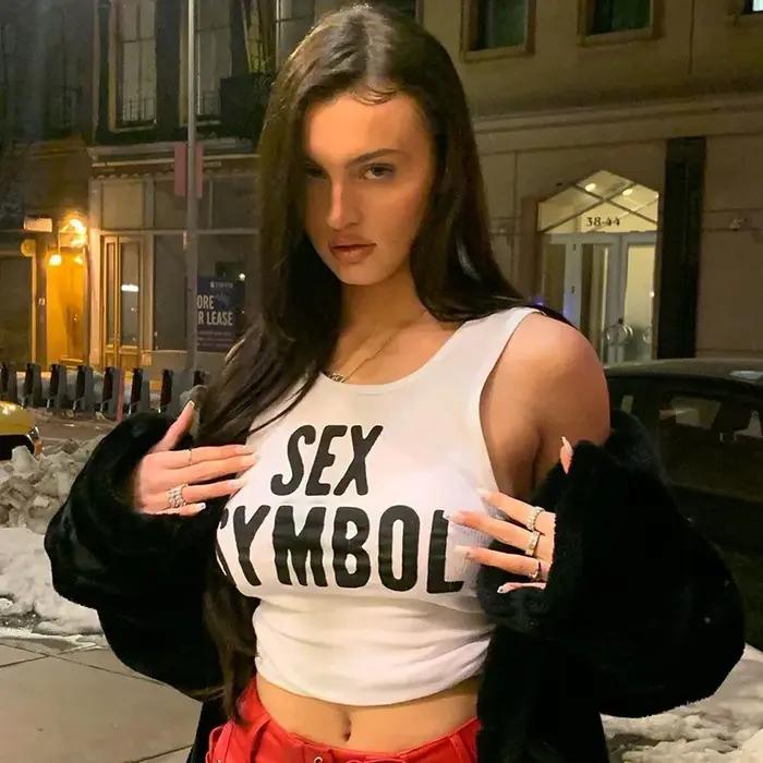 Économie College lettre esthétique Y2K pour femmes