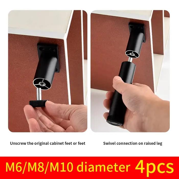 Support de meuble réglable, coussin de pied, support de tube rond, machine à laver surélevée, réfrig