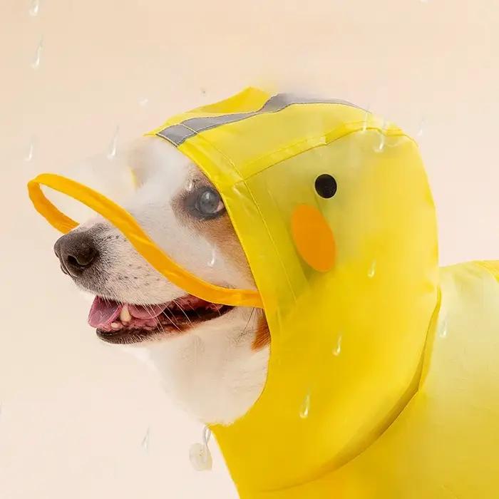 Vêtements de pluie en forme de canard pour chien