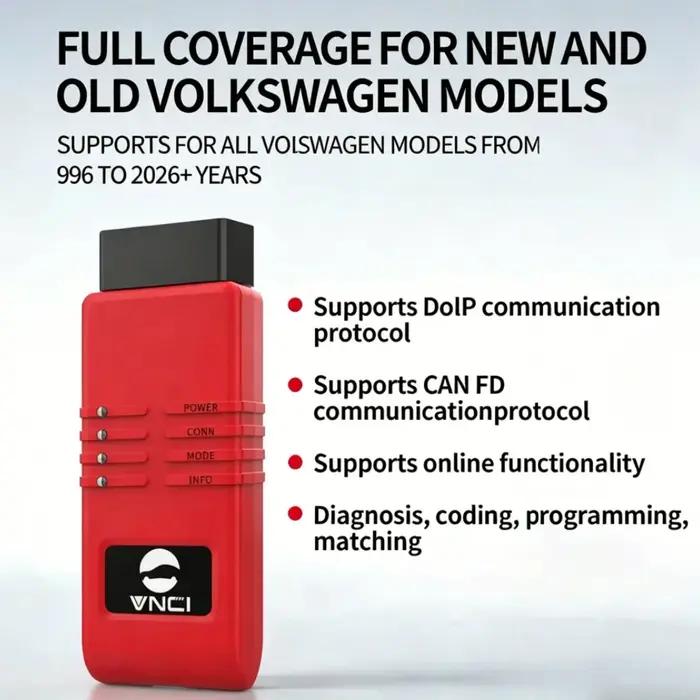 Outil de diagnostic automobile VNCI 6154B pour VW de 1996 à 2026+