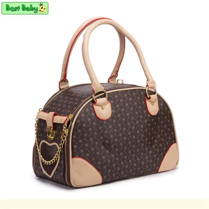 Sacs fourre-tout pliables pour chiots Chihuahua Yorkshire Poodle Toy Terrier Pugs Dachshund sacs de transport en embossing PVC et nylon pour promenades et vacances