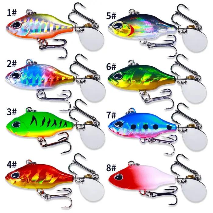 Leurre rigide vibrant rotatif de type cuillère, appât Élidéal pour la pêche à la truite en hiver, 5.