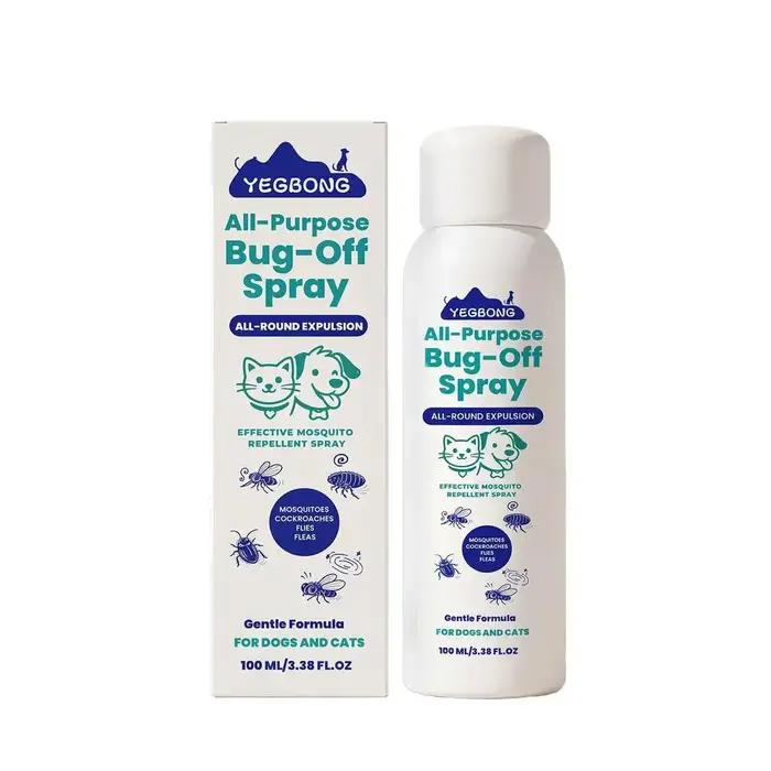 Spray répulsif anti-insectes pour animaux de compagnie, doux, non irritant, prévient les puces, les
