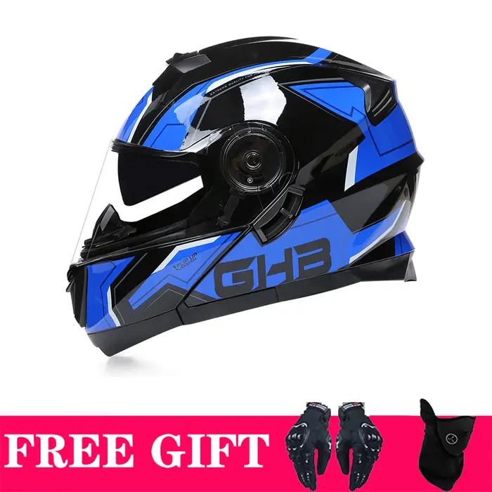 Casque de moto avec lentille solaire intérieure