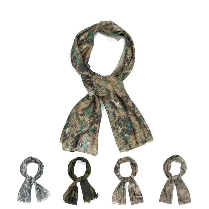 Foulard tactique camouflage mesh - Voile facial sniper pour chasse, airsoft et activités outdoor