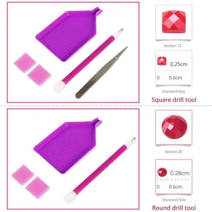 Broderie Diamantée 5D en Résine pour Décoration Murale Animalière DIY, Outils Inclus, Parfait Pour Décorer Maison, Stickers Muraux ou Cadeaux Spéciaux