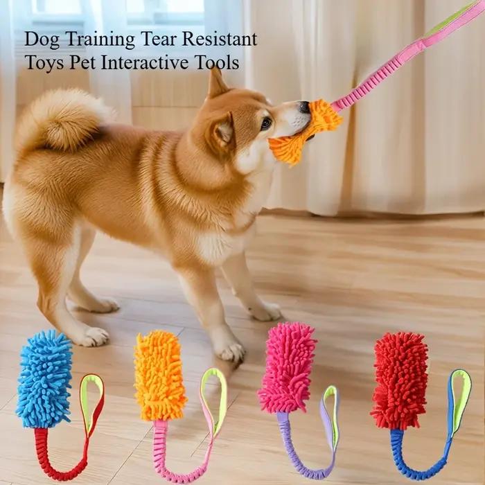 Jouet d'entraînement pour chien corde de traction anti-déchirure peluche résistante aux morsures puzzle interactif pour chiens occasions spéciales activités physiques et mentales