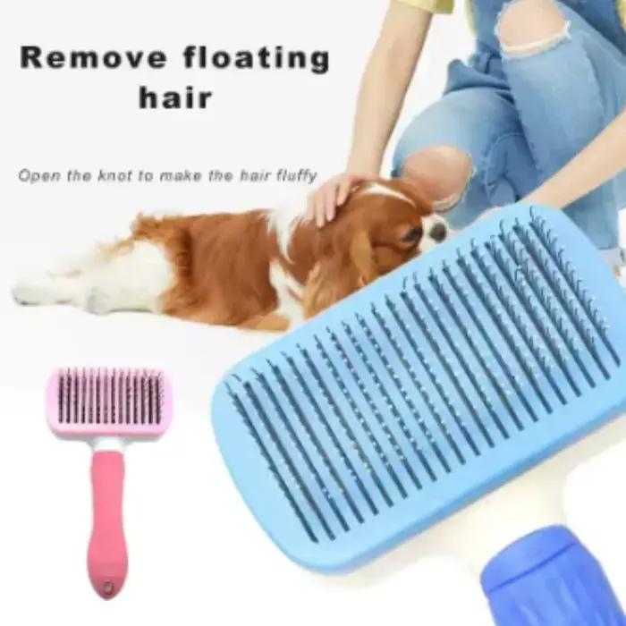 Brosse anti-poils pour chiens et chats peigne de toilettage pour cheveux longs brosse de nettoyage pour le bain accessoire pour chiens et chats pour nettoyage de poils maison et jardin fournitures essentielles pour animaux