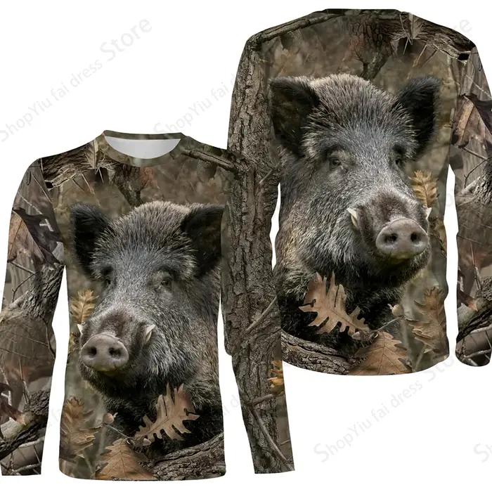 T-shirt à manches longues imprimé 3D pour hommes et femmes