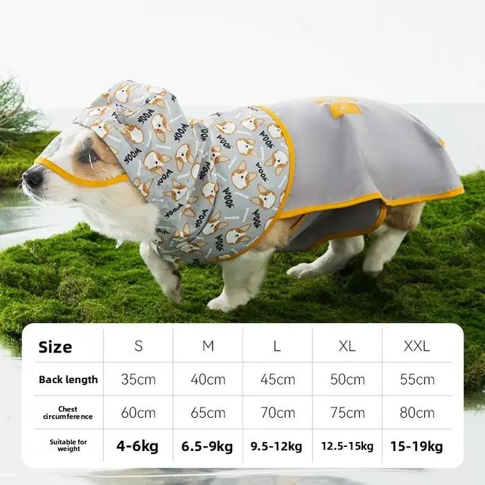Nouvelle collection 2026 : Manteau de pluie imperméable à couverture intégrale et color-block pour chiens à quatre