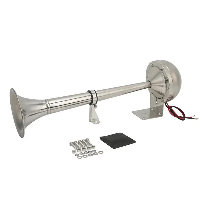 Trompette simple forte 328DB 12V 30W VXH1112MAR-C klaxon à air en acier inoxydable pour bateaux RVs