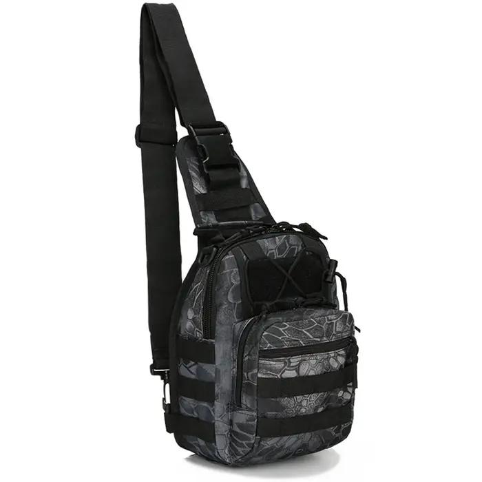 Sac à bandoulière tactique Oxford étanche 800D, petit sac de poitrine, sac à dos de sport de plein a