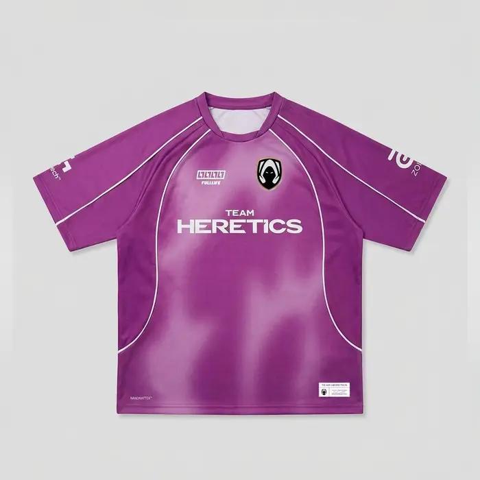 Nouveau T-shirt décontracté 2026 E Sport TEAM HERETICS édition spéciale violette