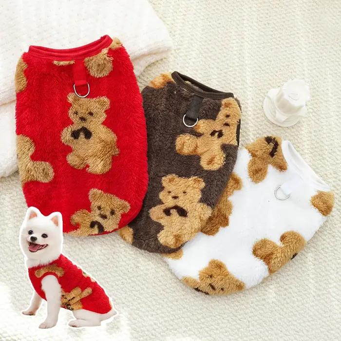 M-7XL vêtements chauds en flanelle pour animaux de compagnie hiver chien chat manteau