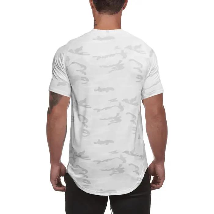 CamSolomon-T-shirt à manches courtes et col rond en maille pour homme