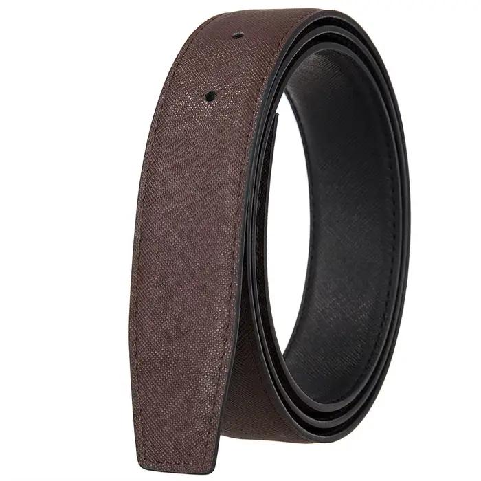 Cuir de vachette 3.4CM de large ceinture en cuir pour hommes ceinture de taille ceinture sans boucle