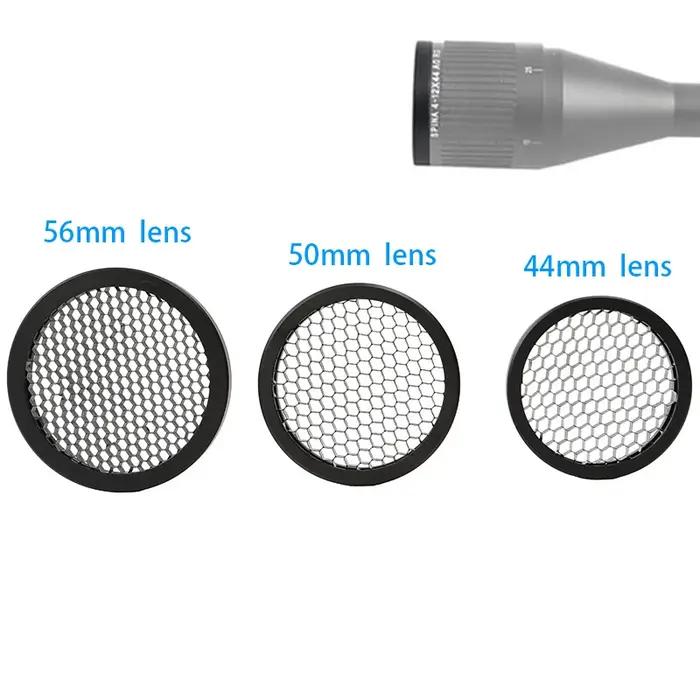 Cache-soleil anti-reflet 44/50/56mm pour viseurs de chasse - Protection optique professionnelle