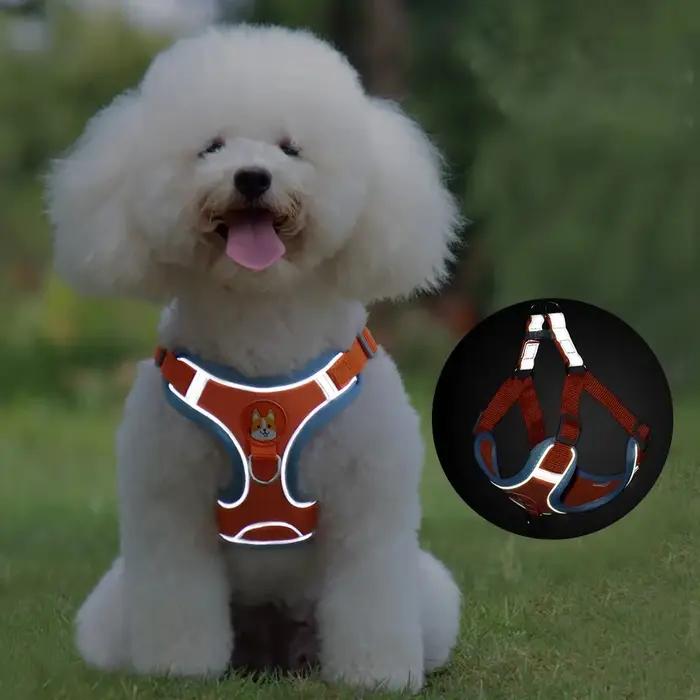 Harnais pour animaux de compagnie, gilet réfléchissant pour chiens, laisse de traction rétractable pour petits chiens et chats, ensemble de traction, accessoires pour animaux de compagnie