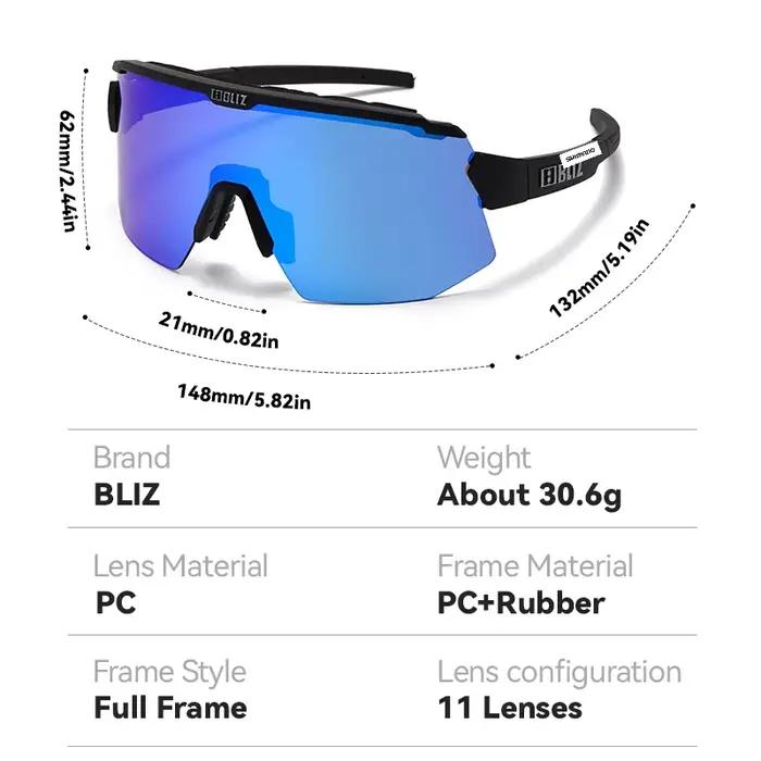 Lunettes de cyclisme B BLIZ Breeze, lunettes de protection pour vélo de montagne, lunettes de vélo d
