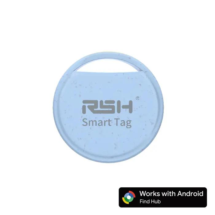 Smart Tag RSH pour Android - Étiquette intelligente en matériau écologique - Système de suivi anti-perte pour clés, animaux de compagnie et effets personnels - Compatible avec Google Find Hub