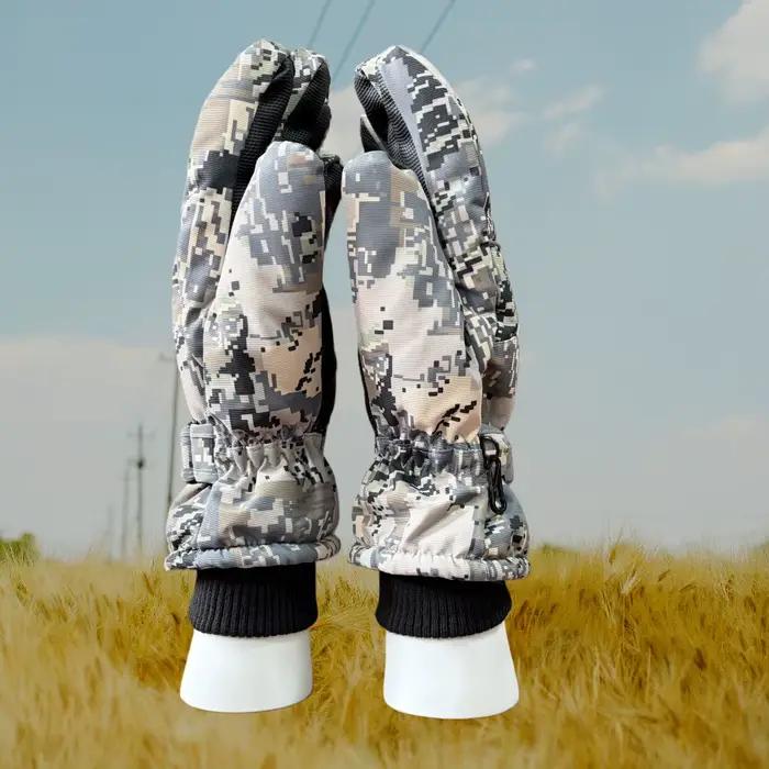 Gants de chasse camouflage imperméables coupe-vent hiver hommes - Film isolant tactile écran smartphone