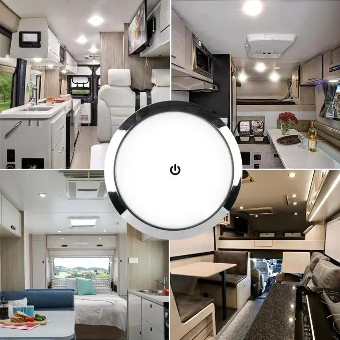 Lampes LED ultra-minces Tokili 12V/24V - Lumières à double tension pour camping-car, camion, remorqu