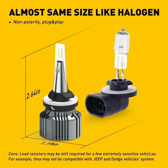 AUXITO 2 pièces H27 880 881 ampoule LED H27W/2 H27W/1 LED H27W voiture antibrouillard conduite jour