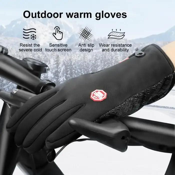Gants d'hiver pour hommes imperméables coupe-vent froid gants snowboard moto conduite chaude écran t