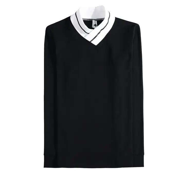 T-shirt élastique homme vêtements 2025 automne hiver nouveau à manches longues hommes T-Shirts coupe ajustée