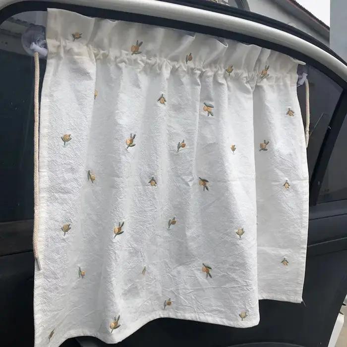 Rideau de voiture brodé pour bébé