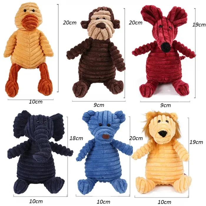 Jouets à mâcher en velours côtelé pour petits et moyens chiens