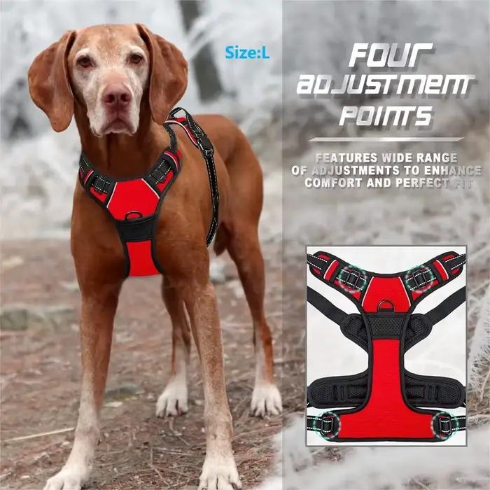 Clip avant de harnais sans traction para cão grande, robuste, réfléchissant, easy control, alça, andando