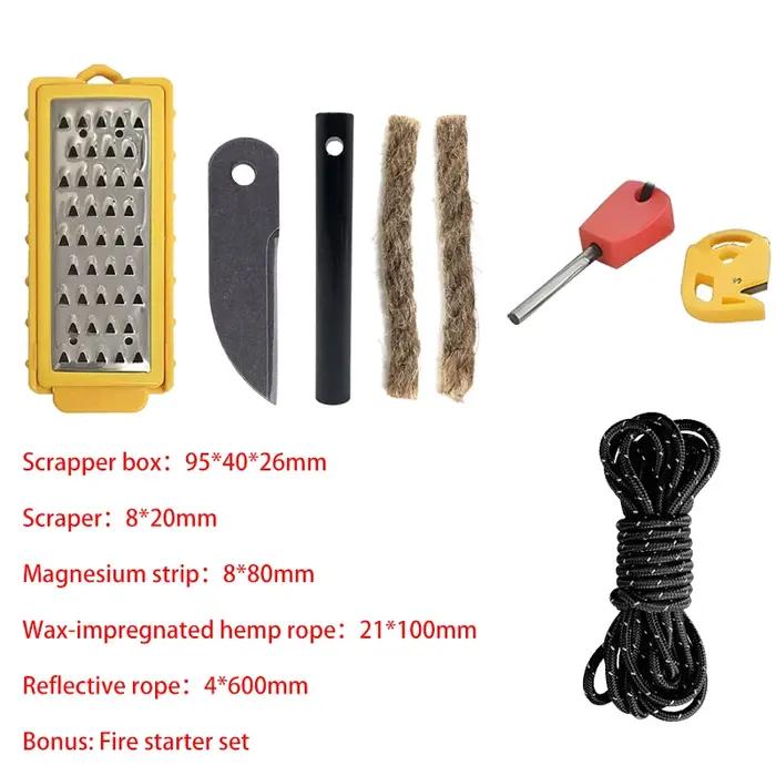 Kit de survie en plein air : Équipement de feu