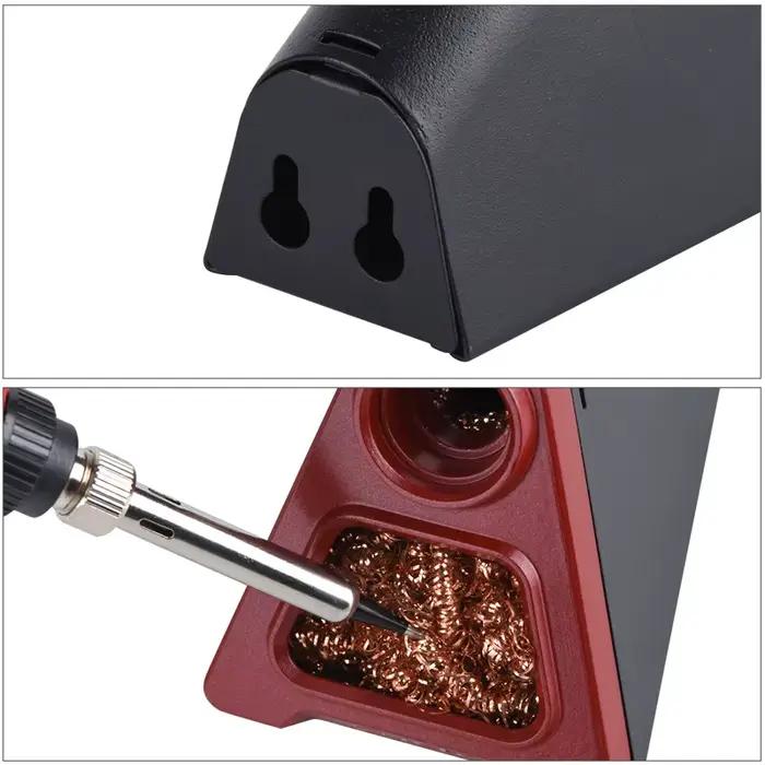 JCD 820 support de fer à souder électrique en alliage d'aluminium avec boule de cuivre de nettoyage