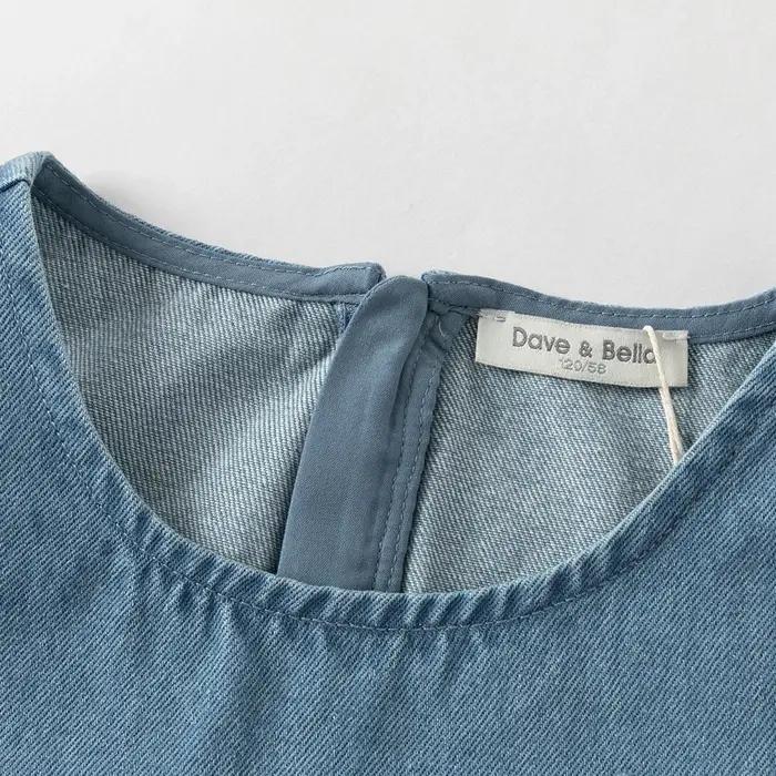 Robes d'été pour filles Dave Bella, style princesse, en jean, sans manches, pour fête, vêtements d'e