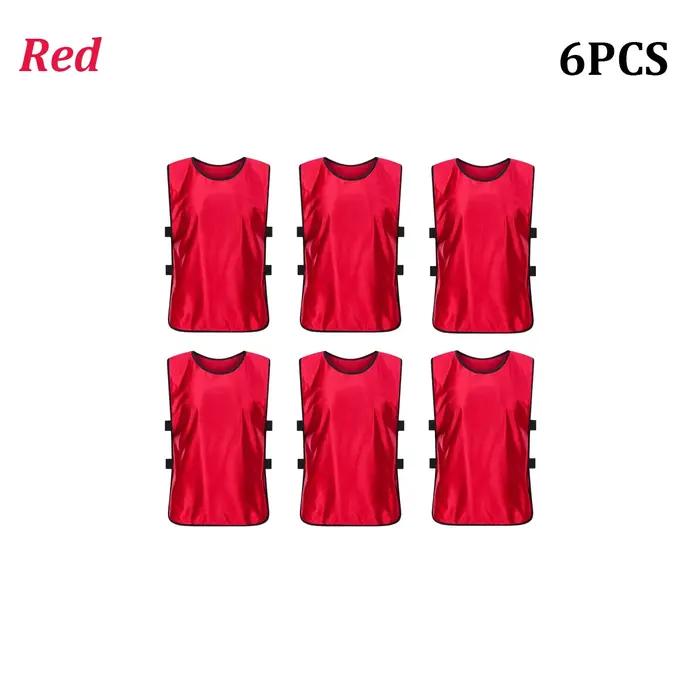 6 pièces Pinnies de Football maillots de l'équipe