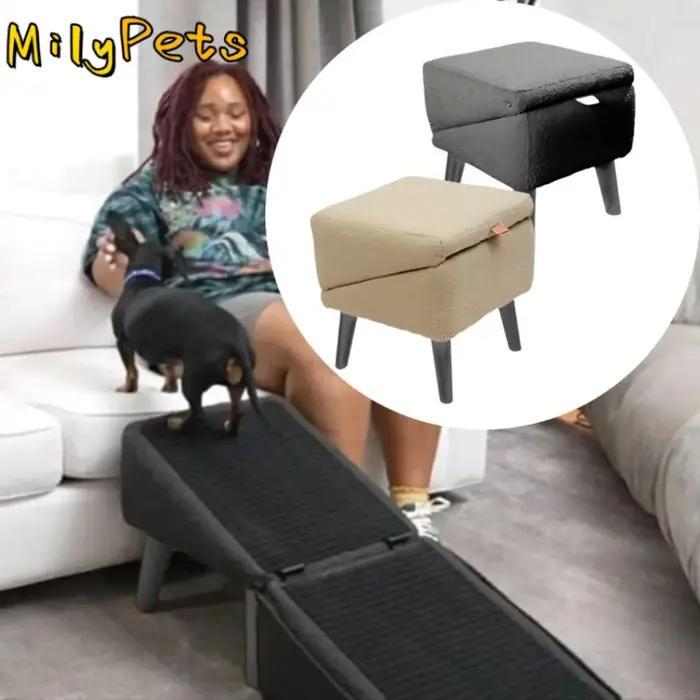 Rampe pliable multifonctionnelle antidérapante pour chiens et chats, utilisable comme repose-pieds pour véhicule