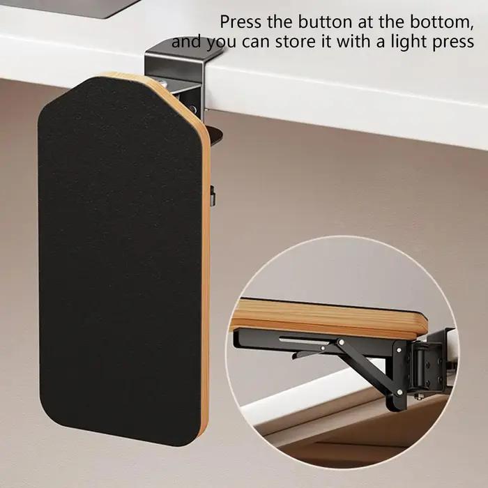 Repose-bras pour bureau d'ordinateur, coussin de repose-bras pliable réglable à 90 degrés, Support de poignet en bois pour le travail de frappe