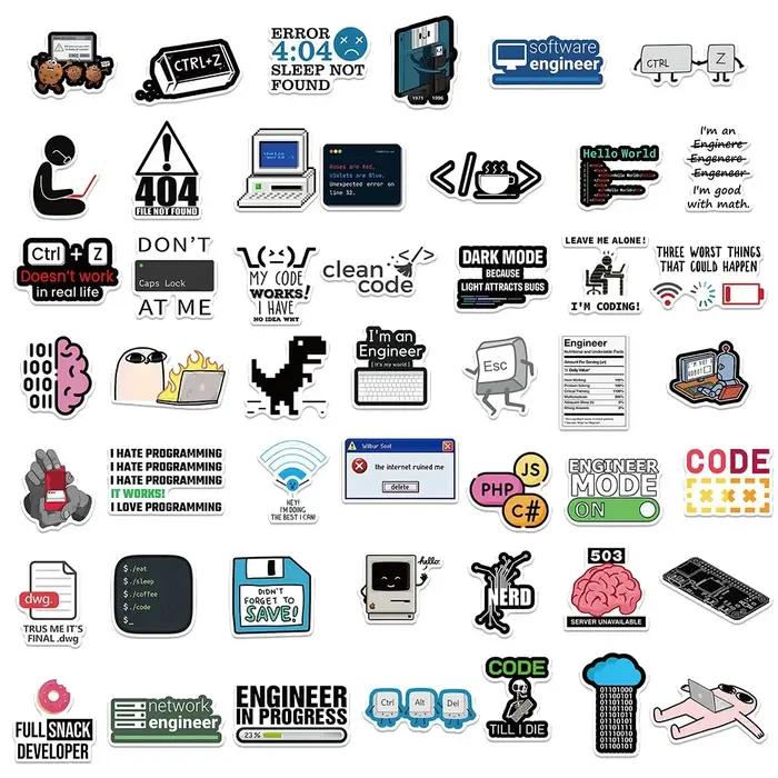 100 autocollants de sécurité informatique pour hackers