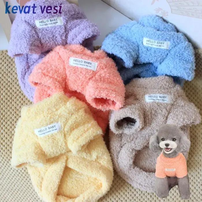 Pull d'hiver chaud en peluche pour chiens, vêtements pour chiens de petite et moyenne taille, manteau doux pour chiots, veste pour chats, olympiques Chihuahua Teddy, fournitures pour chiens