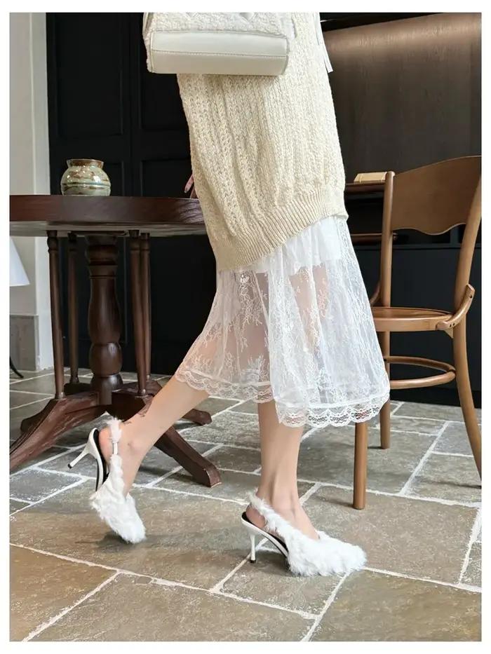 Sandales pointues à bride arrière pour femmes