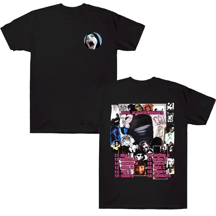 T-shirt 100% coton col rond manches courtes design rétro gothique style décontracté pour homme et femme occasions spéciales