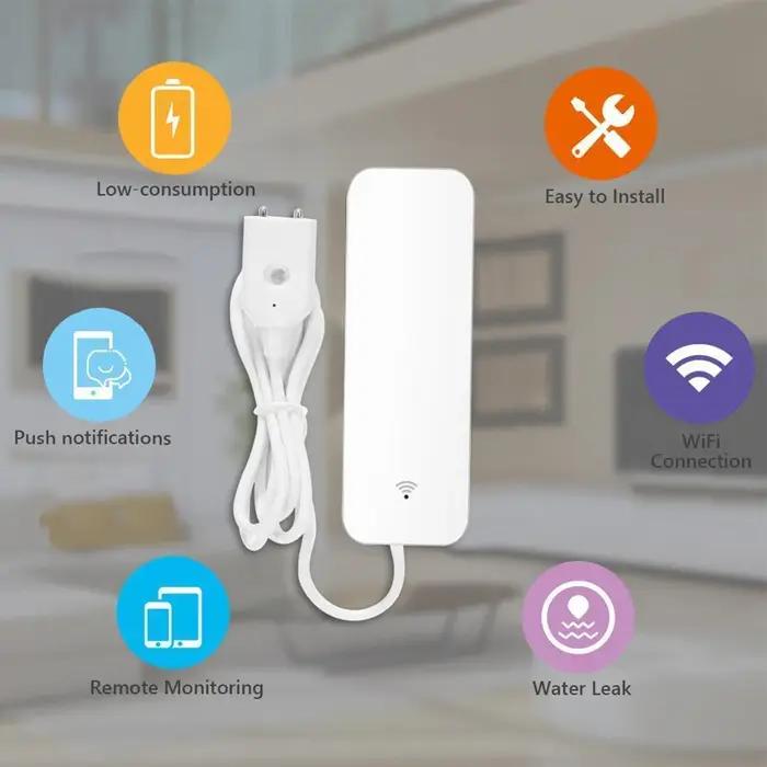Détecteur de fuite d'eau Tuya Wi-Fi avec application SmartLife pour protection maison et commerce occasions spéciales