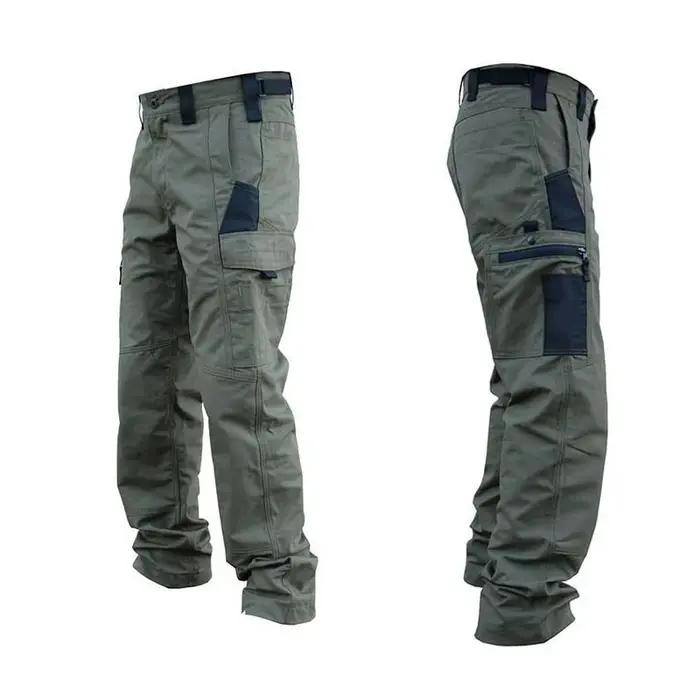 Pantalon travail chasse résistant multi-poches droit cargo outdoor printemps automne casual