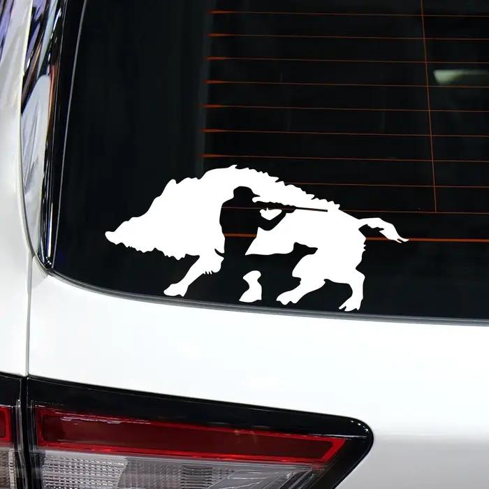Autocollant de voiture créatif chasse sanglier Applique véhicule fenêtre chasseur vinyle décalcomanie Automobile moto Tuning décor accessoires