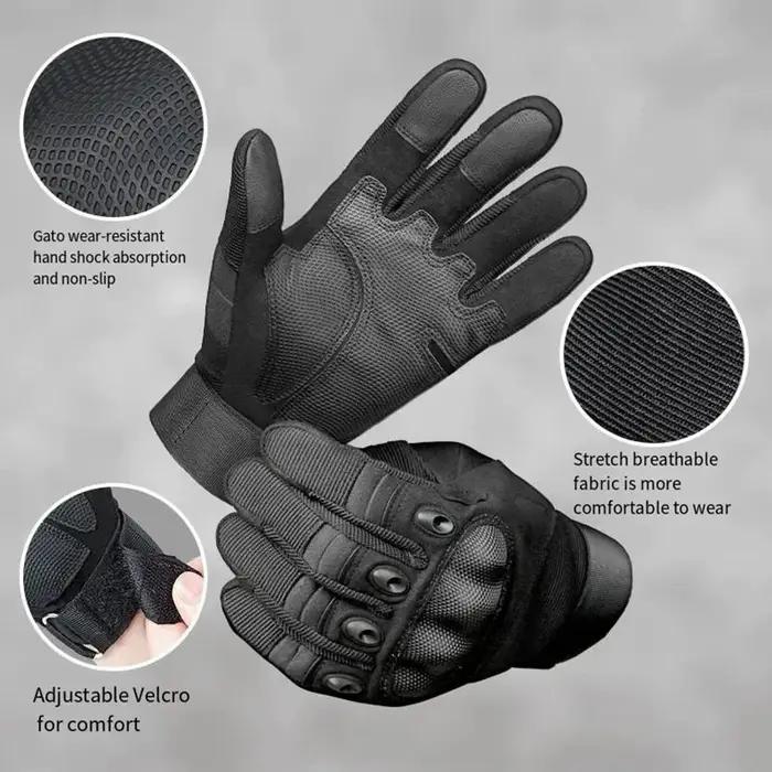 Gants tactiques coque dure protection complète - Compatibles écrans tactiles anti-dérapage chasse