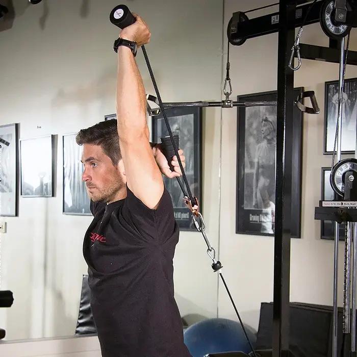 1 paire de cordon de serrage pour biceps et triceps, corde à poignée unique, fixation de câble de traction, entraînement musculaire, Fitness, musculation, équipement de gymnastique