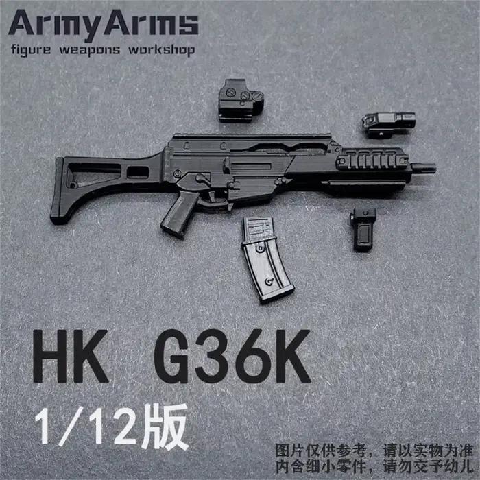 ArmyArms Modèle assemblé HK G36K à l'échelle 1/12, accessoire pour soldat de 6 pouces, COD Dark Zone Battlefield, jouet décoratif militaire