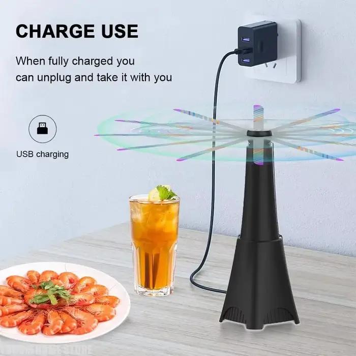 Ventilateurs anti-mouches portables pour tables