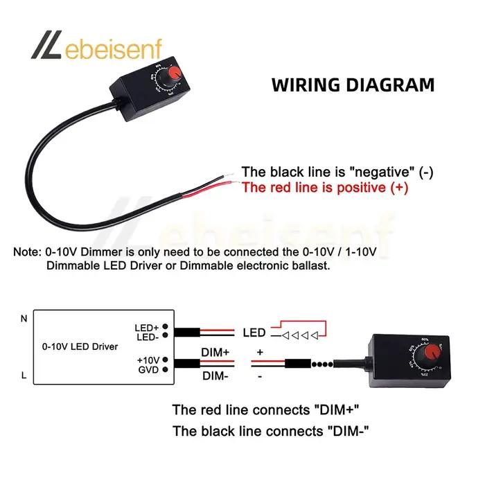 Mini variateur à bouton DC 0-10V 1-10V, interrupteur marche/arrêt 0-100%, potentiomètre électronique